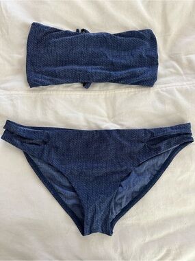 L Space Bandeau Bikini Set - Strapless Top & Classic Cutout Bottoms